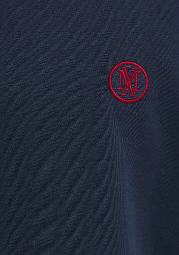 Resim Mavi Erkek T-Shirt M067074-33207 Logo Nakışlı