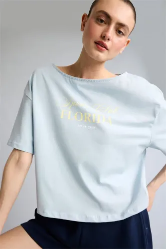 Resim Defacto Kadın  T-shirt H8553AX/BE343