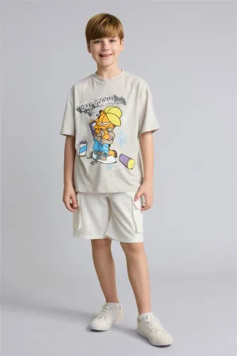 Resim Defacto Erkek Çocuk T-shirt H8263A8/GR503