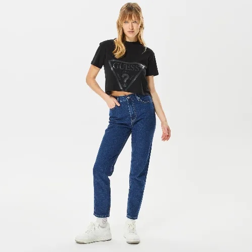 Resim Guess Adele Crop T-Shırt Kadın T-Shirt V2Yı06K8Hm0-Jblk
