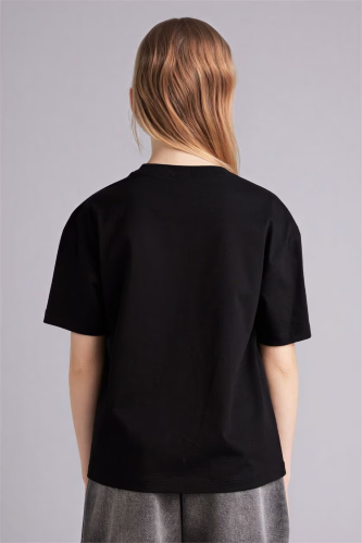 Resim Defacto Kız Çocuk T-shirt D9099A8/BK81