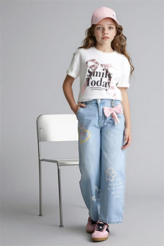 Resim Defacto Kız Çocuk T-shirt G1768A8/ER85