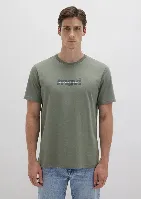 Resim Mavi Baskılı Erkek T-Shirt M0610943-80692