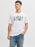 Resim Jack & Jones Jjejeff Logo Tee Ss Sn Erkek T-shirt 12288536