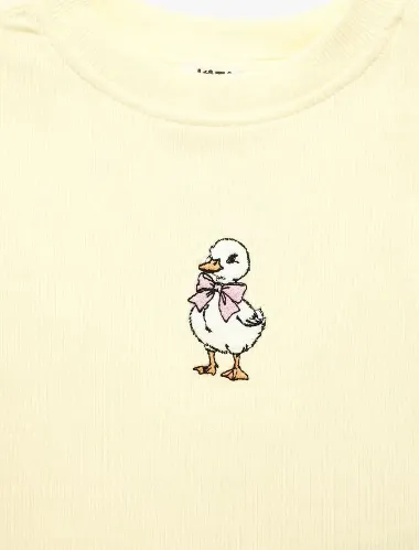 Resim Koton Kız Çocuk T-shirt 6SKG10322AK