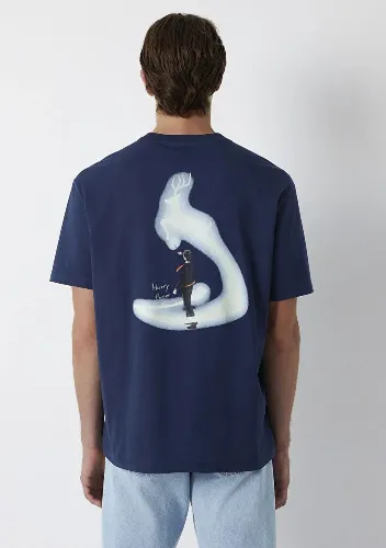 Resim Mavi Erkek T-Shirt M0613450-70497