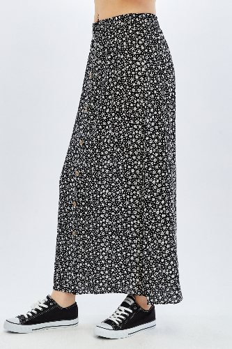 Resim Viole&More Kadın Etek Uzun Önden Düğmeli