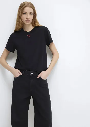 Resim Mavi Mavi Baskılı Kadın T-Shirt M1601185-900