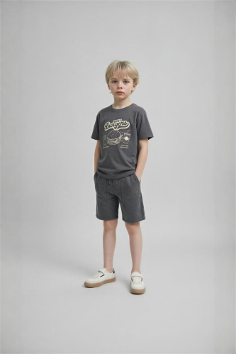 Resim Defacto Erkek Çocuk Şort Takım G8493A8/NV165