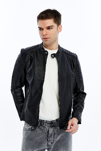 Resim Yenikoza Erkek Deri Mont ve Ceket