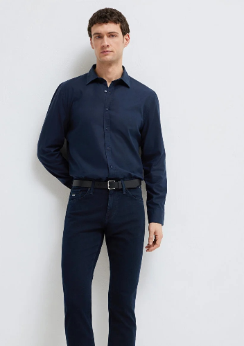 Resim Mavi Erkek Uzun Kol Gömlek M0211670-80872