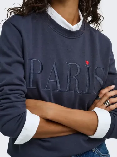 Resim Only Jdyparıs L/S Emb Sweat Jrs Noos Kadın Sweat 15221015