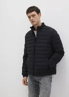 Resim Mavi Dik Yaka Erkek Mont M0110618-71379