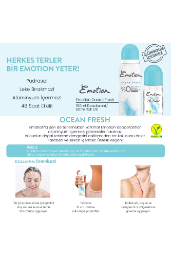 Resim 0891 Emotıon Roll-on 50 Ml Ocean Fresh