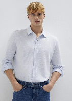 Resim Mavi Erkek Uzun Kol Gömlek M0211857-70775