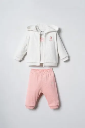Resim U.S. Polo Assn Bebek Kız Bebek Sweat Takım USB3254