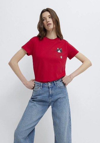 Resim Mavi Kadın T-shirt M1613723-70935