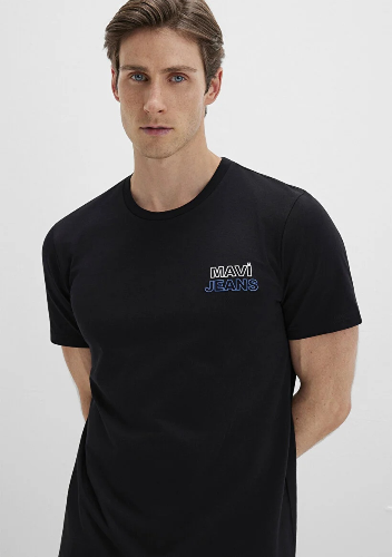 Resim Mavi Baskılı Erkek T-Shirt M066841-900