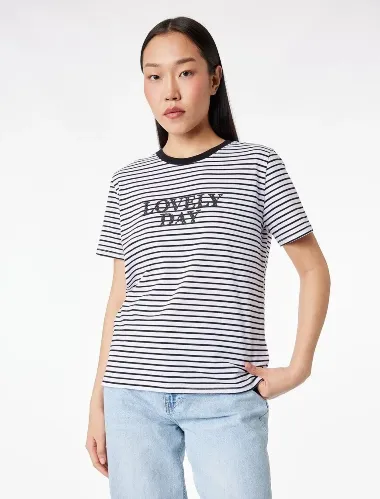 Resim Koton Kadın T-shirt 6SAK50164EK