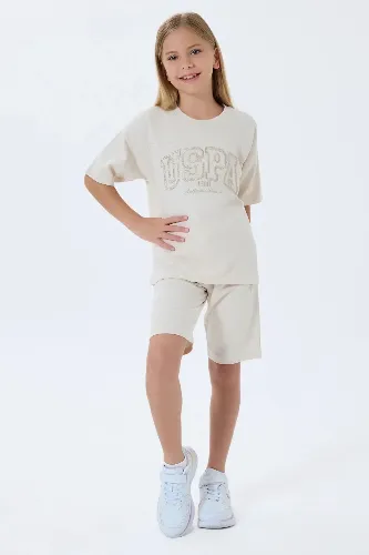 Resim U.S. Polo Assn Kids Kız Çocuk Şort Takım Us2527-4