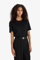 Resim Defacto Kadın T-shirt W9584AZ/BK81