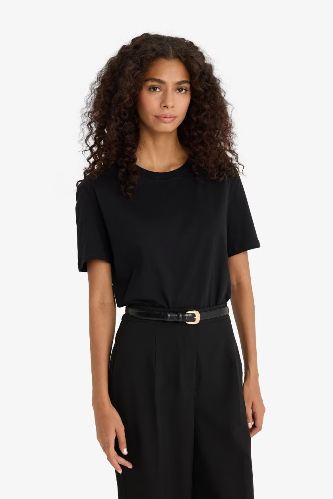 Resim Defacto Kadın T-shirt W9584AZ/BK81