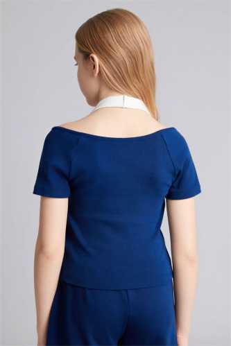 Resim Defacto Kız Çocuk T-shirt G8647A8/NV30