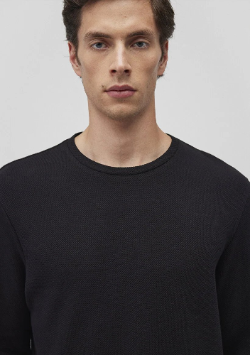 Resim Mavi Uzun Kol Erkek T-Shirt M0611925-900