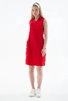 Resim Fashion Friends Kadın Polo V Yaka Kolsuz Elbise 26Y0600K1