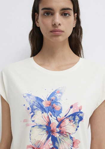 Resim Mavi Kadın T-shirt M1613718-80194