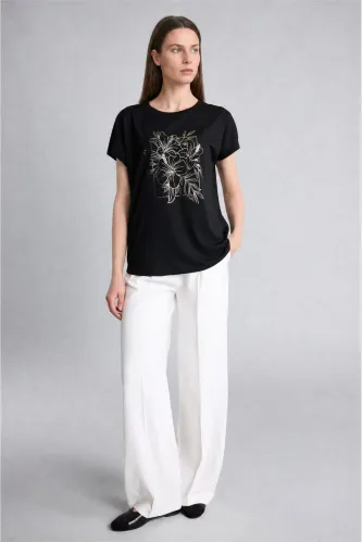 Resim Defacto Kadın T-shirt H8362AX/BK81
