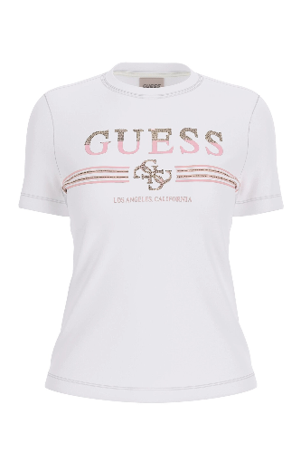 Resim Guess Athleisure  Kadın  T-shirt V6GI07K2968-G011 Sıena Ss Cn T-Shırt