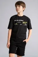 Resim Defacto Erkek Çocuk T-shirt H2695A8/BK81
