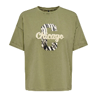 Resim Only Onlcıa Lıfe S/S Foldup Prnt Top Boxccjrs Kadın T-Shirt 15366009