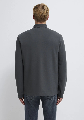 Resim Mavi Polo Yaka Erkek T-shirt M0613154-70088