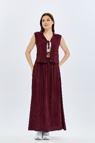 Resim Viole&More Kadın Etek Takım Kolsuz Bağlamalı