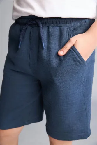 Resim Defacto Erkek Çocuk Kot&Kanvas Şort Z5370A6/IN249