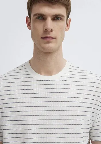 Resim Mavi Erkek T-shirt M0613334-70057