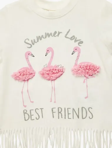 Resim Koton Kız Bebek T-shirt 6SMG10001AK