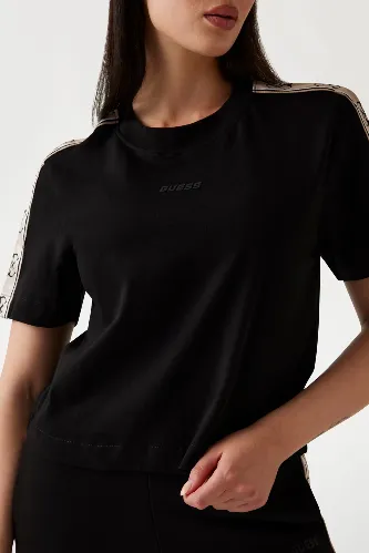 Resim V3RI08I3Z14-JBLK Brıtney Crop Tee Gues Kadın T-shirt