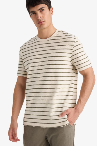 Resim Defacto Erkek T-shirt F9673AX/KH82