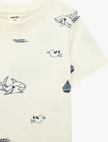 Resim Koton Erkek Bebek T-shirt 6SMB10040TK
