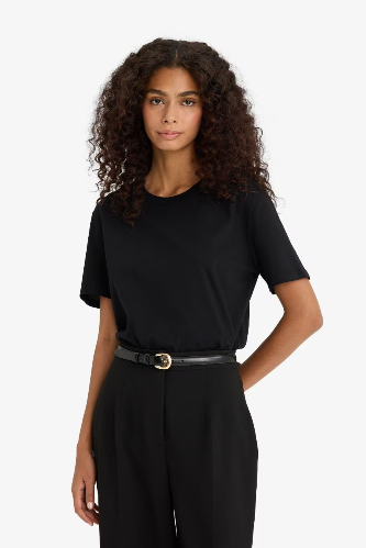 Resim Defacto Kadın T-shirt W9584AZ/BK81