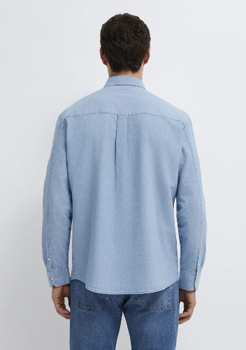 Resim Mavi Erkek Uzun Kol  Gömlek M0211977-70730