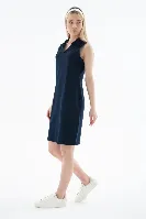 Resim Fashion Friends Kadın Polo V Yaka Kolsuz Elbise 26Y0600K1