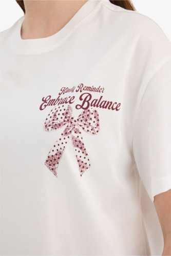 Resim Defacto Kadın T-shirt G5906AX/WT32