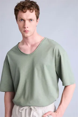 Resim Defacto Erkek T-shirt H7783AX/KH440