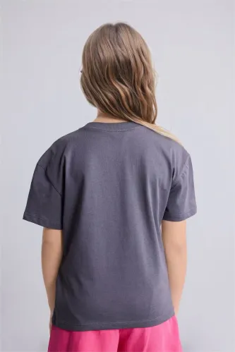 Resim Defacto Kız Çocuk T-shirt H7246A8/AR148