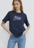 Resim Mavi Kadın T-shirt M1613565-82318