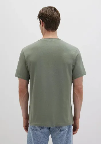 Resim Mavi Baskılı Erkek T-shirt M0610943-80692